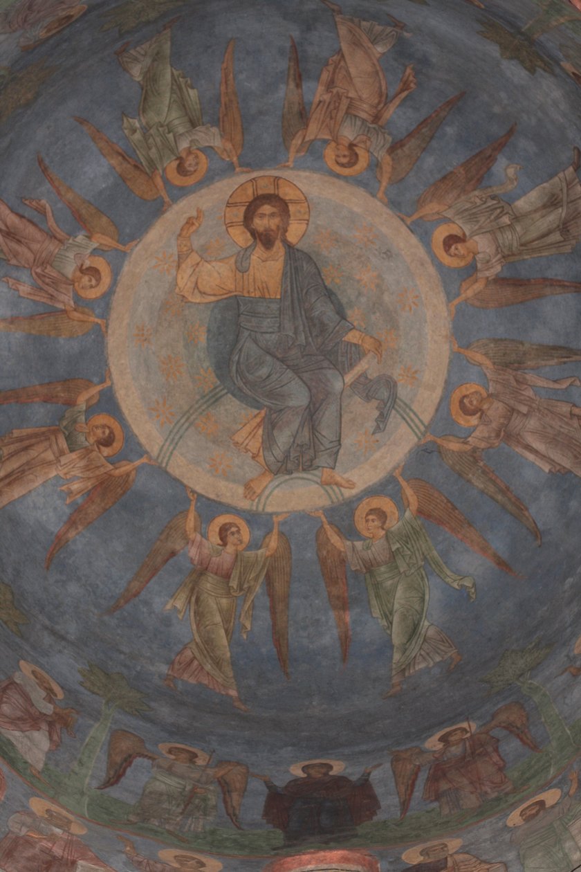Kristuksen taivaaseenastuminen, 1100-luku tekijältä Ancient Russian frescos