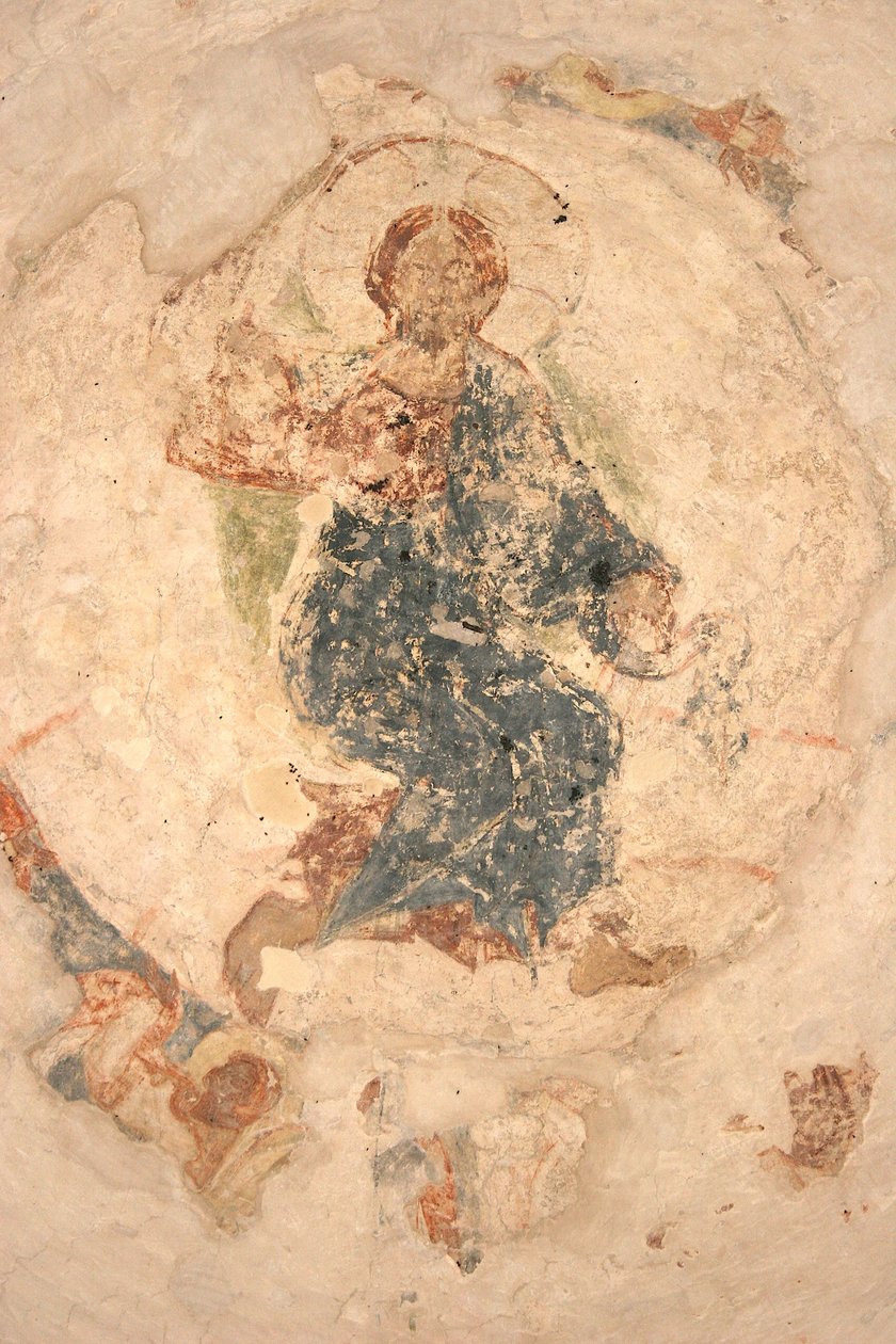 Kristuksen taivaaseenastuminen, 1313 tekijältä Ancient Russian frescos