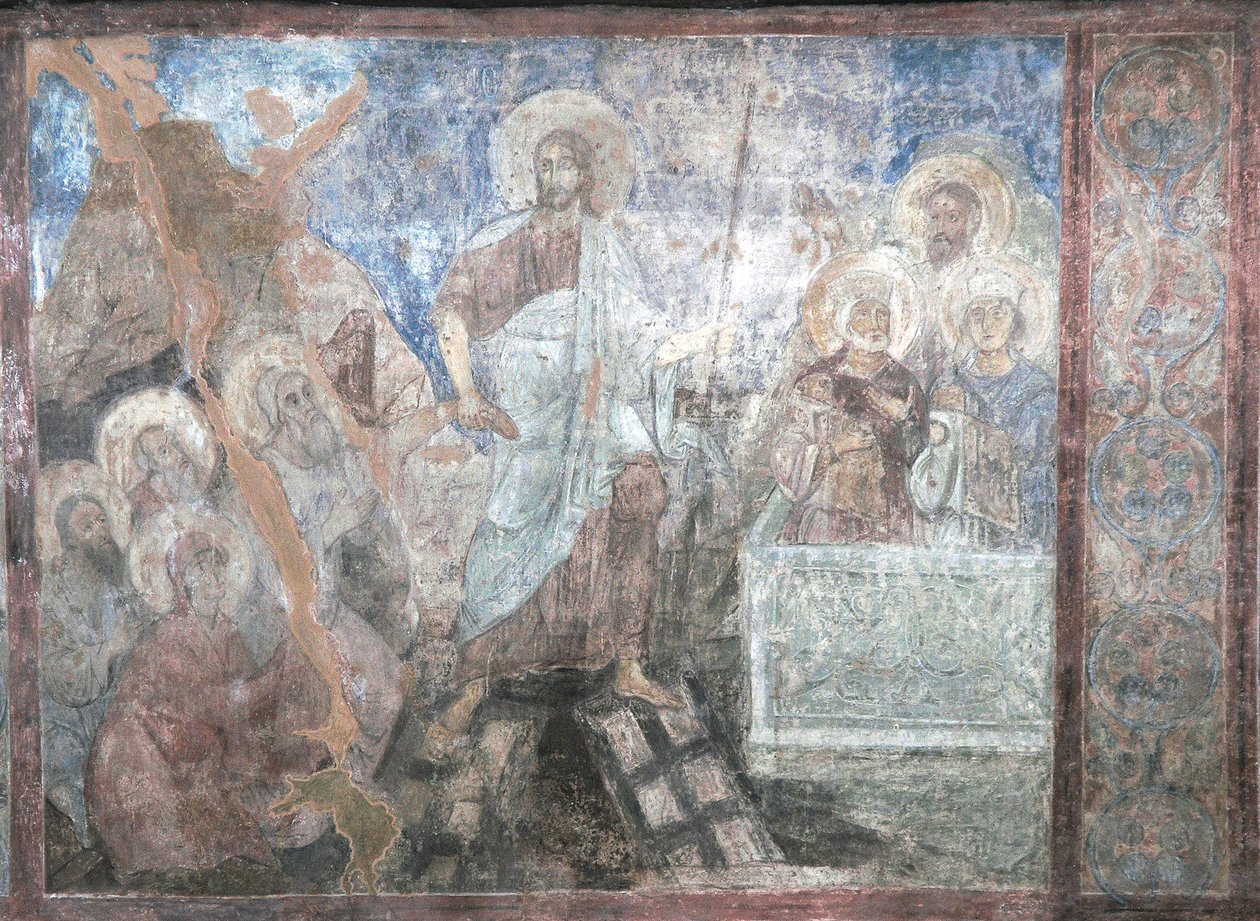 Laskeutuminen helvettiin tekijältä Ancient Russian frescos