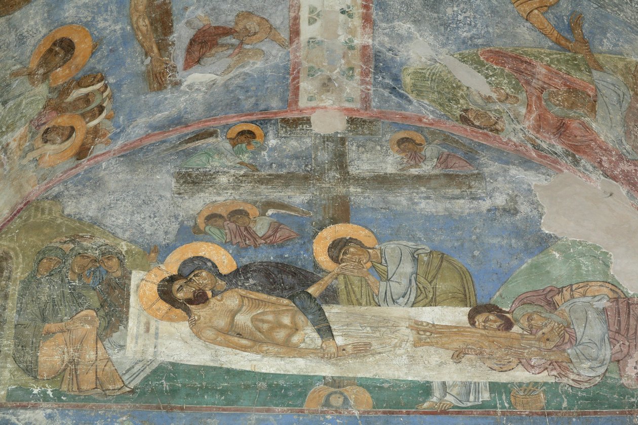 Kristuksen hautaus, 1100-luku tekijältä Ancient Russian frescos