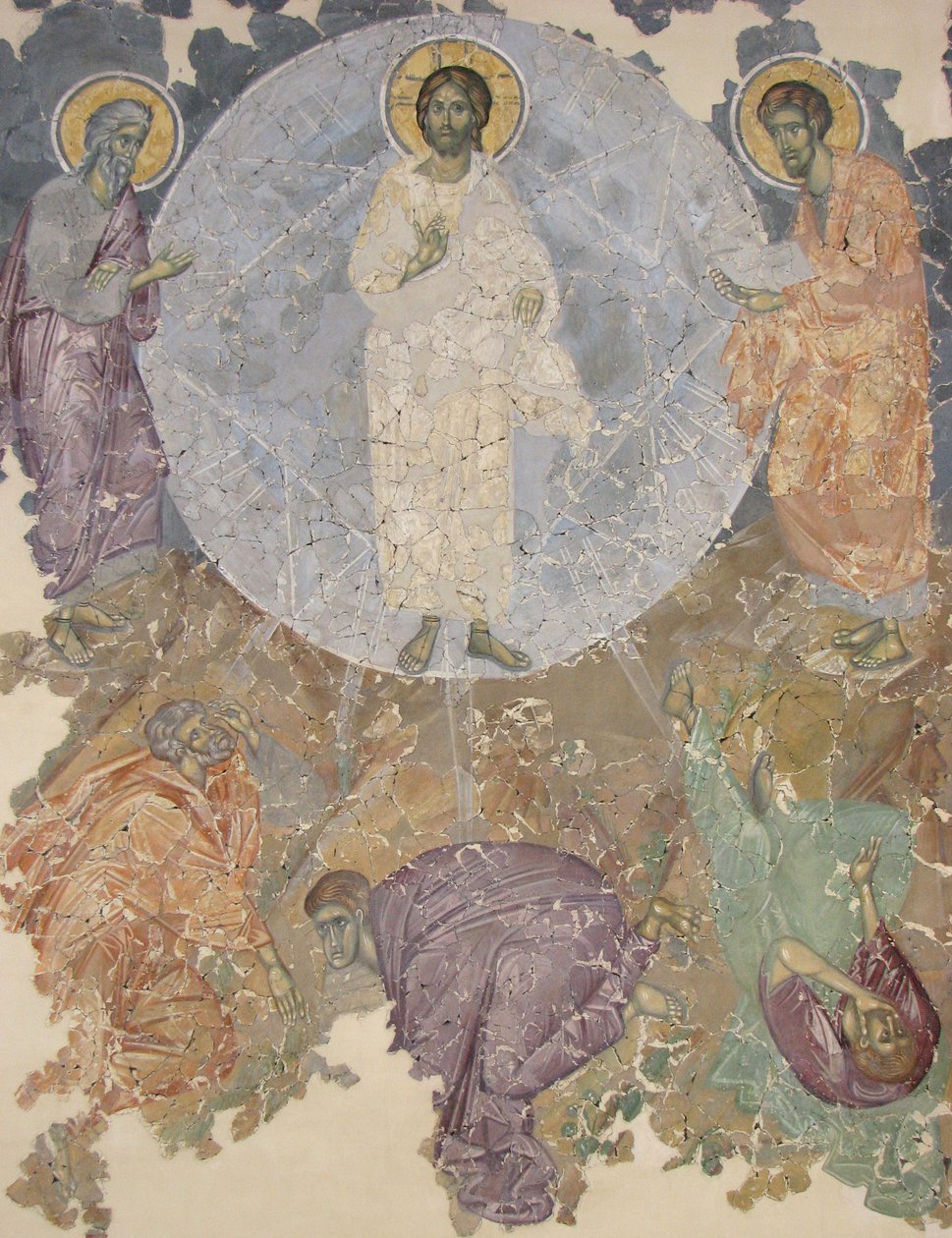 Jeesuksen kirkastus, noin 1380 tekijältä Ancient Russian frescos