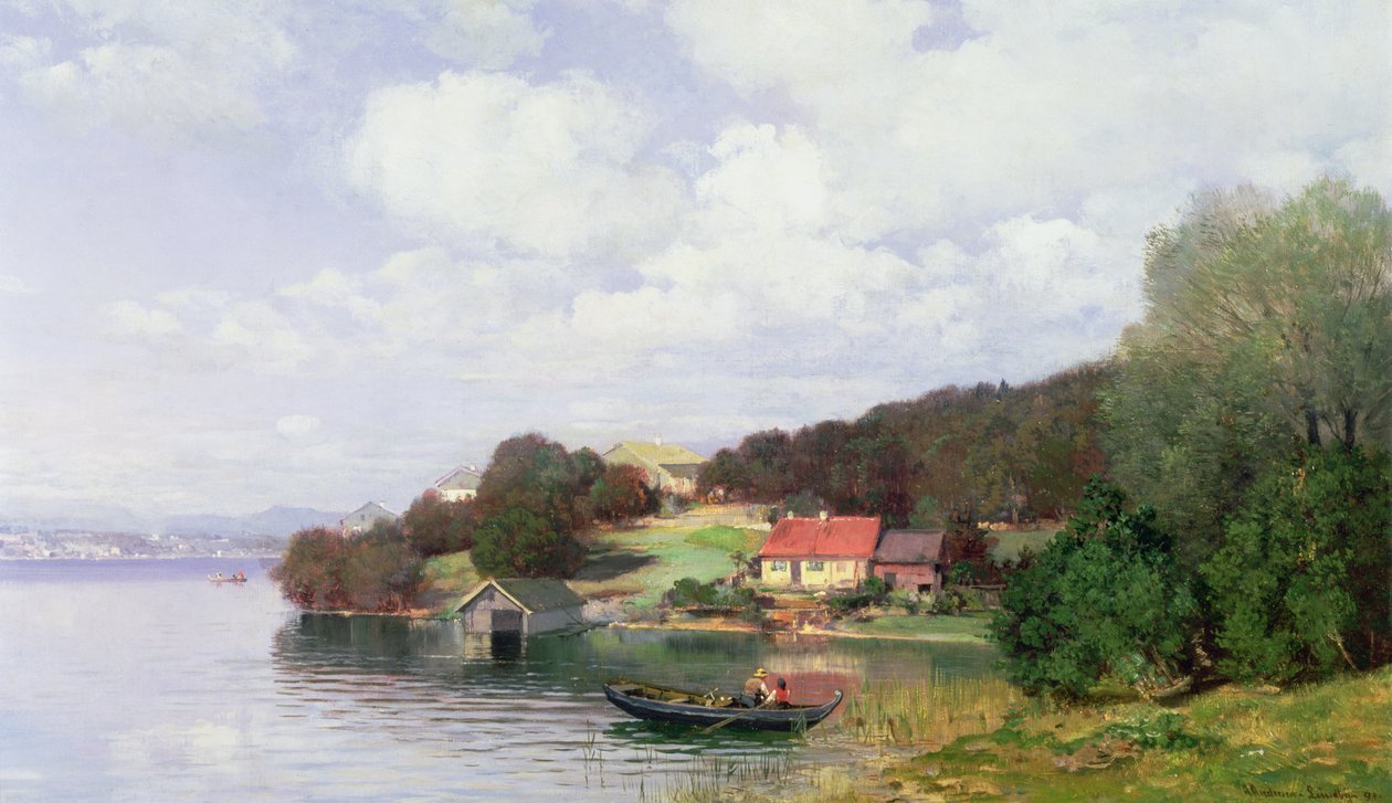 Veneily järvellä, 1891 tekijältä Anders Andersen Lundby
