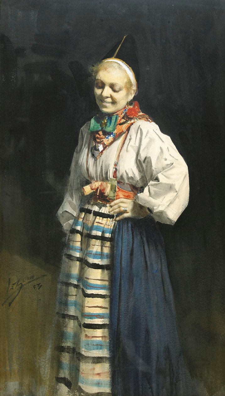 Dalecarlian tyttö Rättvikistä tekijältä Anders Leonard Zorn