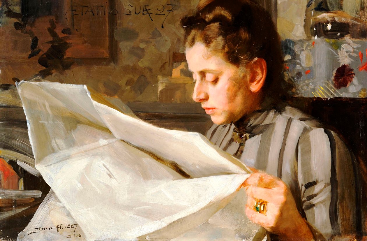Emma Zorn, Läsande tekijältä Anders Leonard Zorn