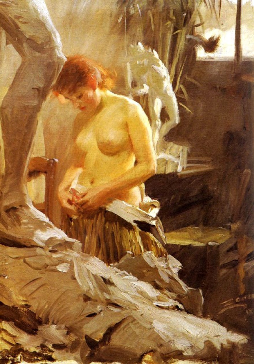 Wikströmin studiossa tekijältä Anders Leonard Zorn