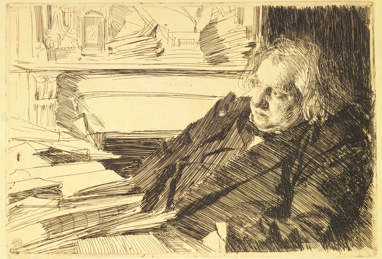 Ernest Renanin muotokuva, 1892 tekijältä Anders Leonard Zorn