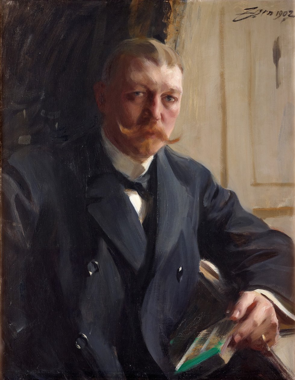 Muotokuva Zorns-ystävästä, saksalaissyntyisestä panimosta ja teollisuusmiehistä Franz Heissistä tekijältä Anders Leonard Zorn
