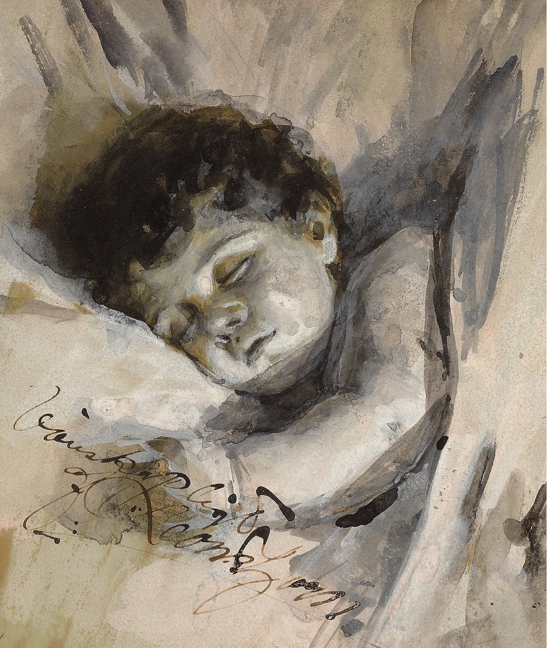 Nukkuva lapsi tekijältä Anders Leonard Zorn