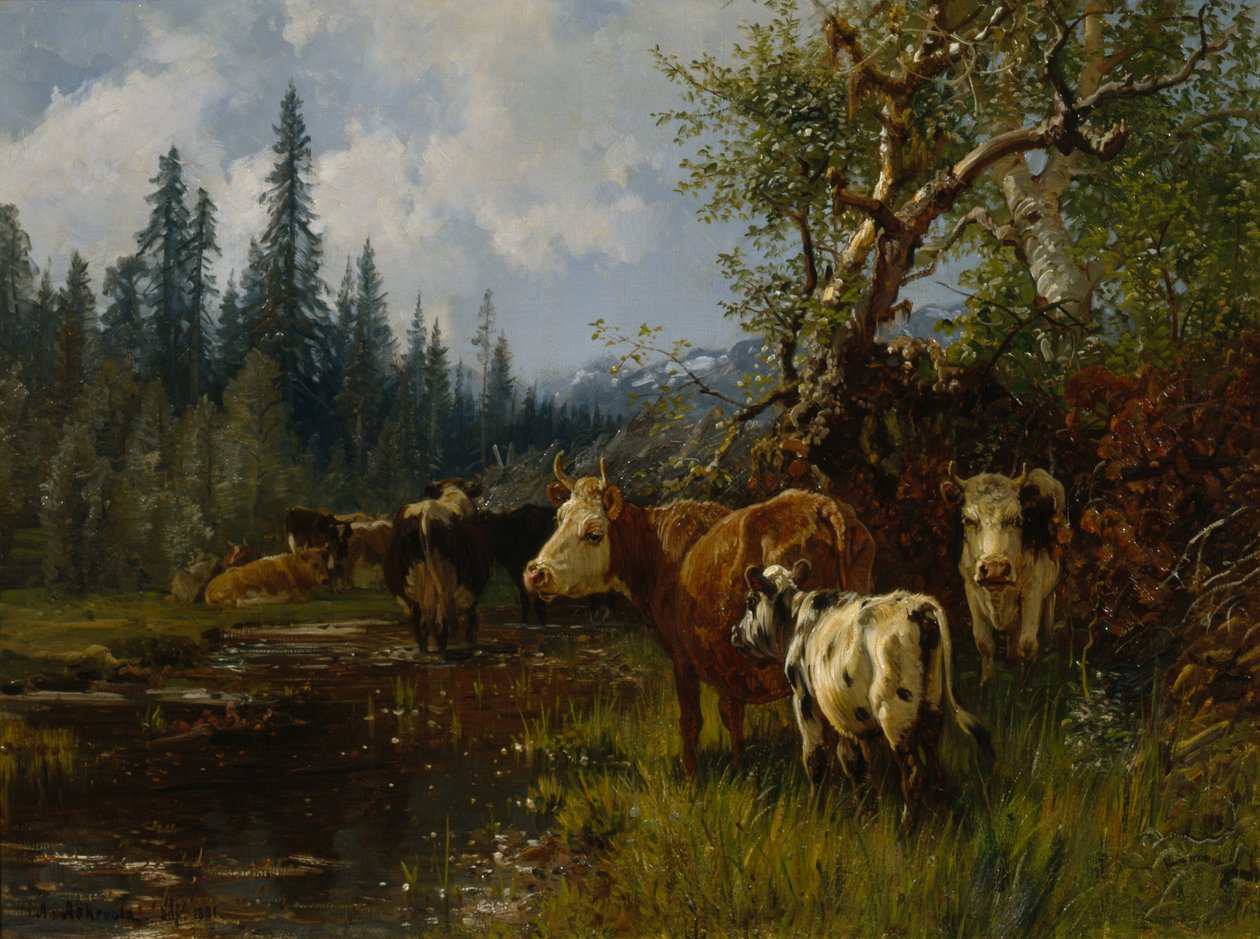 Lehmät järvellä tekijältä Anders Askevold