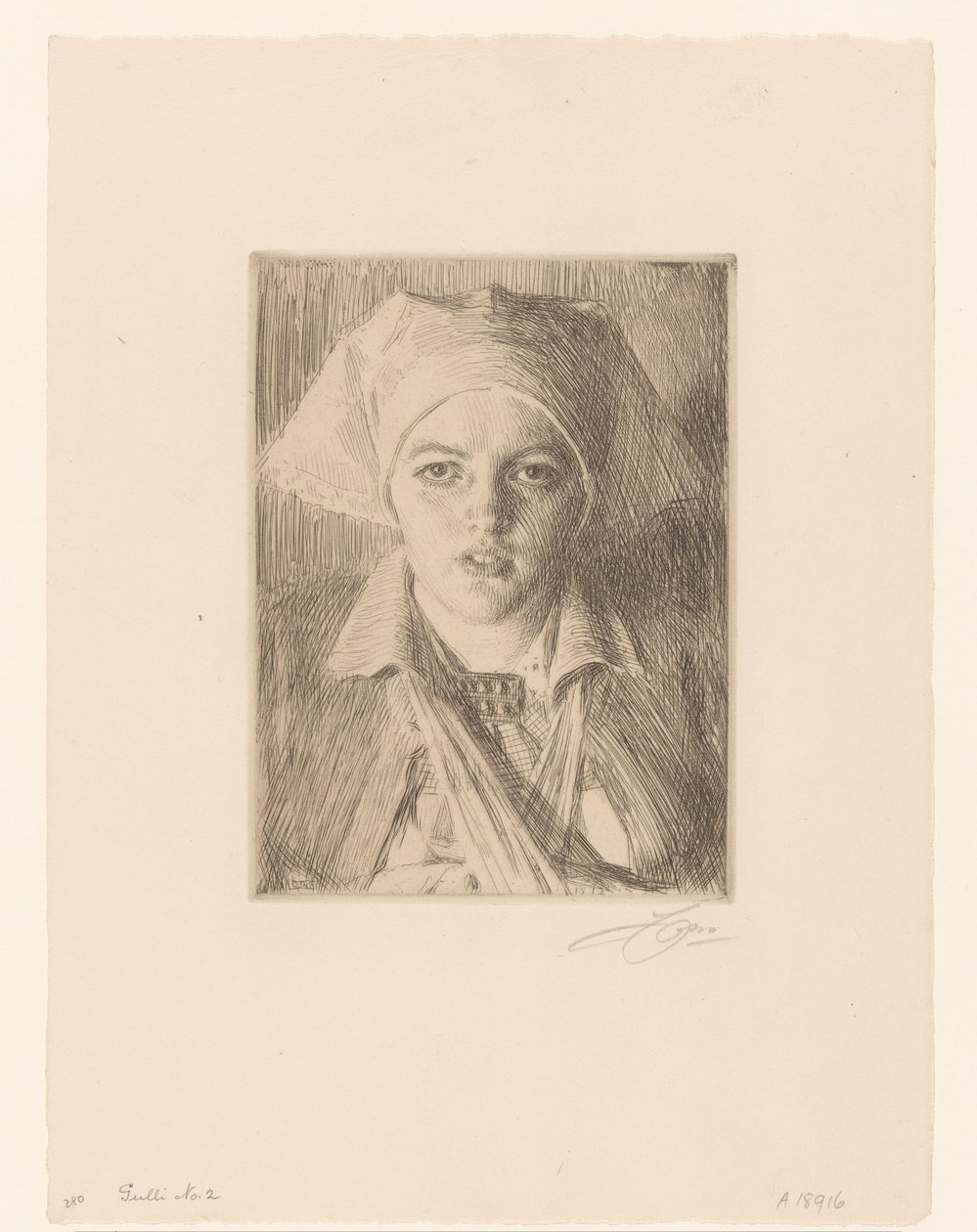 Van Gullin muotokuva Kulta II tekijältä Anders Leonard Zorn (signed by artist)