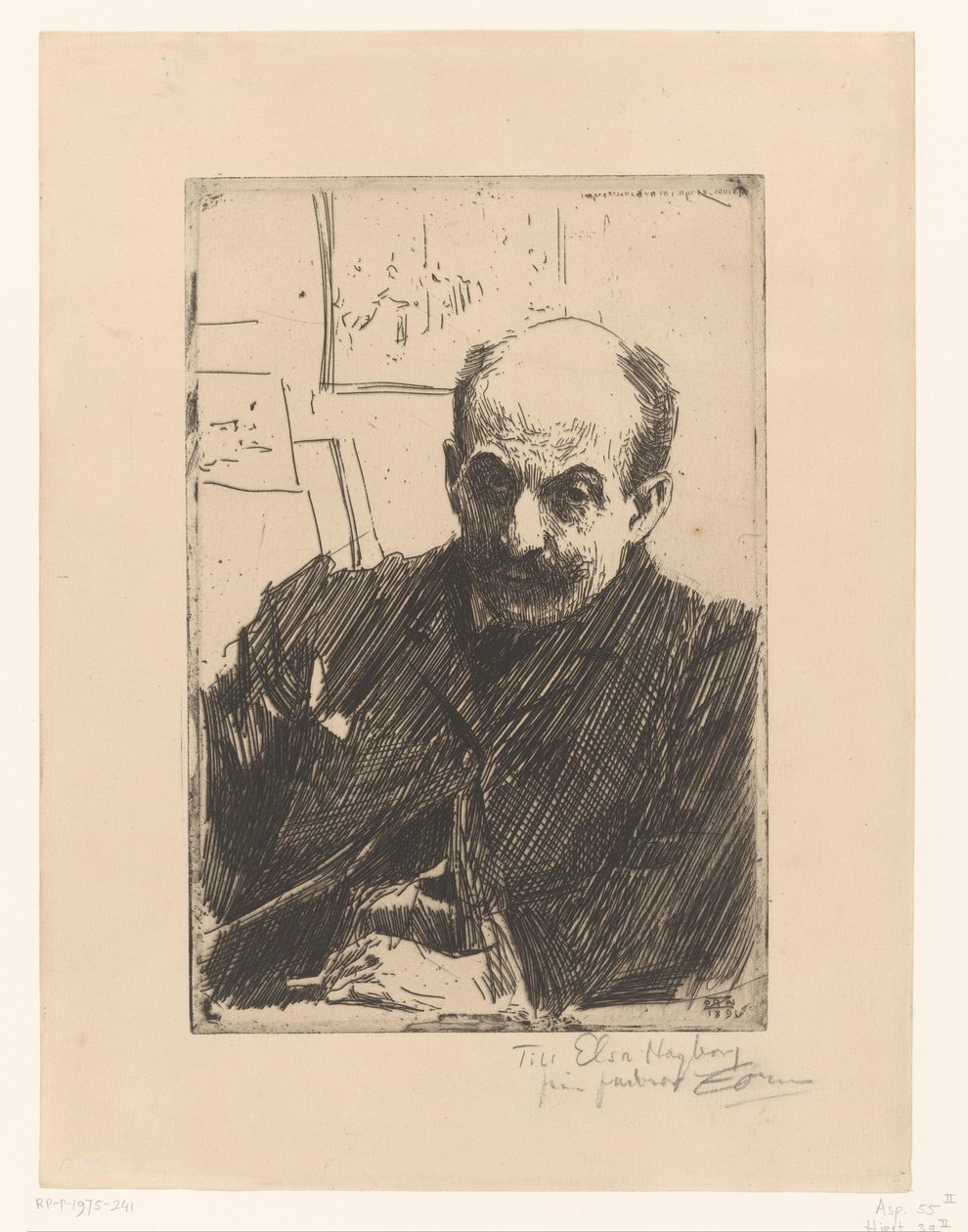 Max Liebermannin muotokuva tekijältä Anders Leonard Zorn (signed by artist)