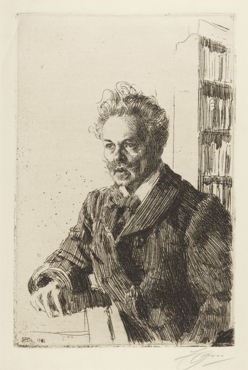 August Strindberg tekijältä Anders Leonard Zorn