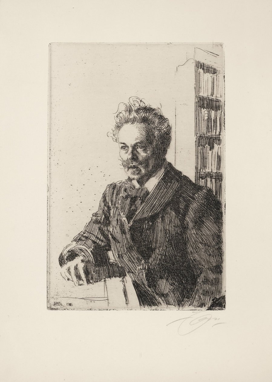 August Strindberg, 1910 tekijältä Anders Leonard Zorn