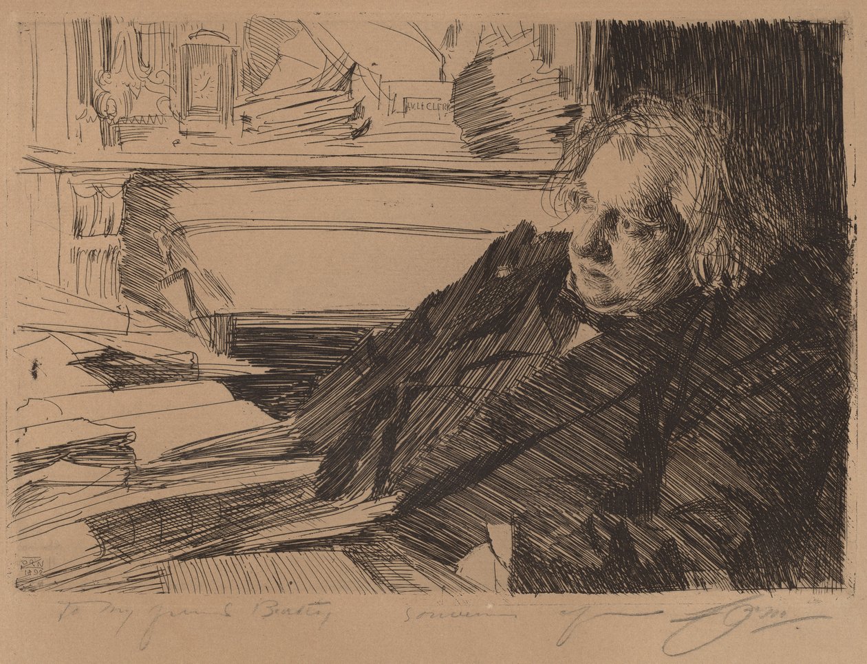 Ernest Renan, 1892. tekijältä Anders Leonard Zorn
