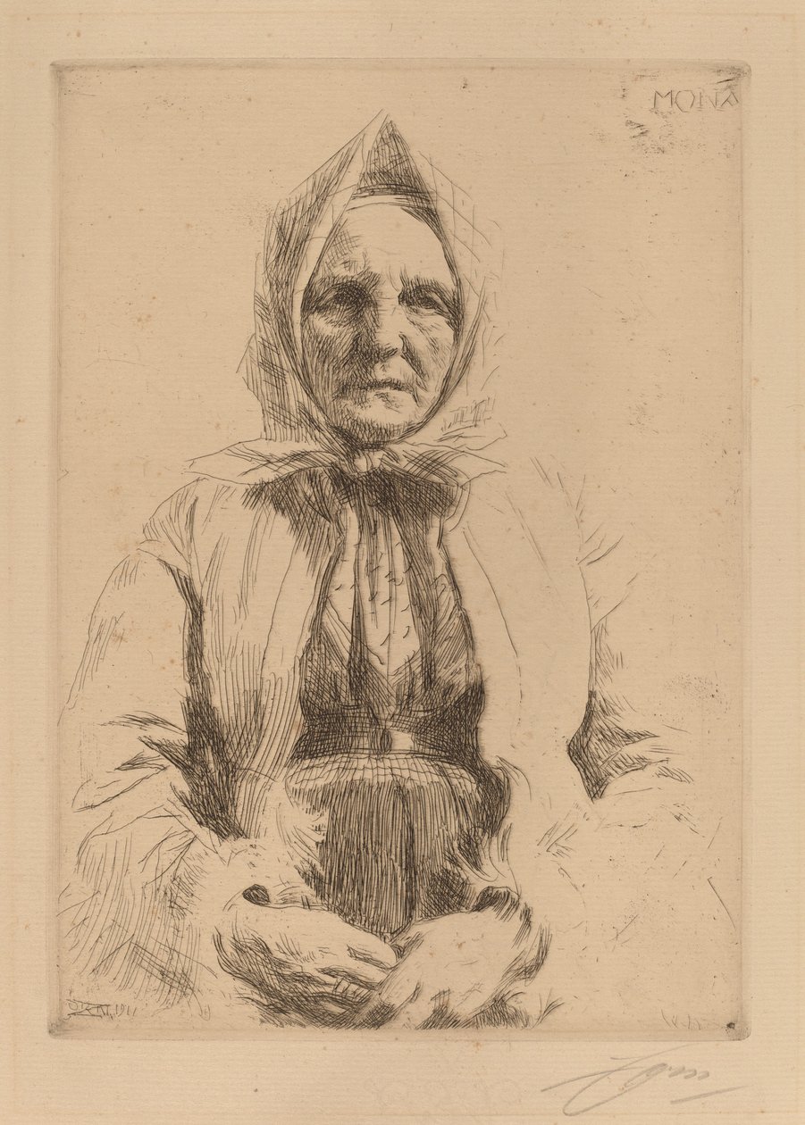 Mona, 1911. tekijältä Anders Leonard Zorn