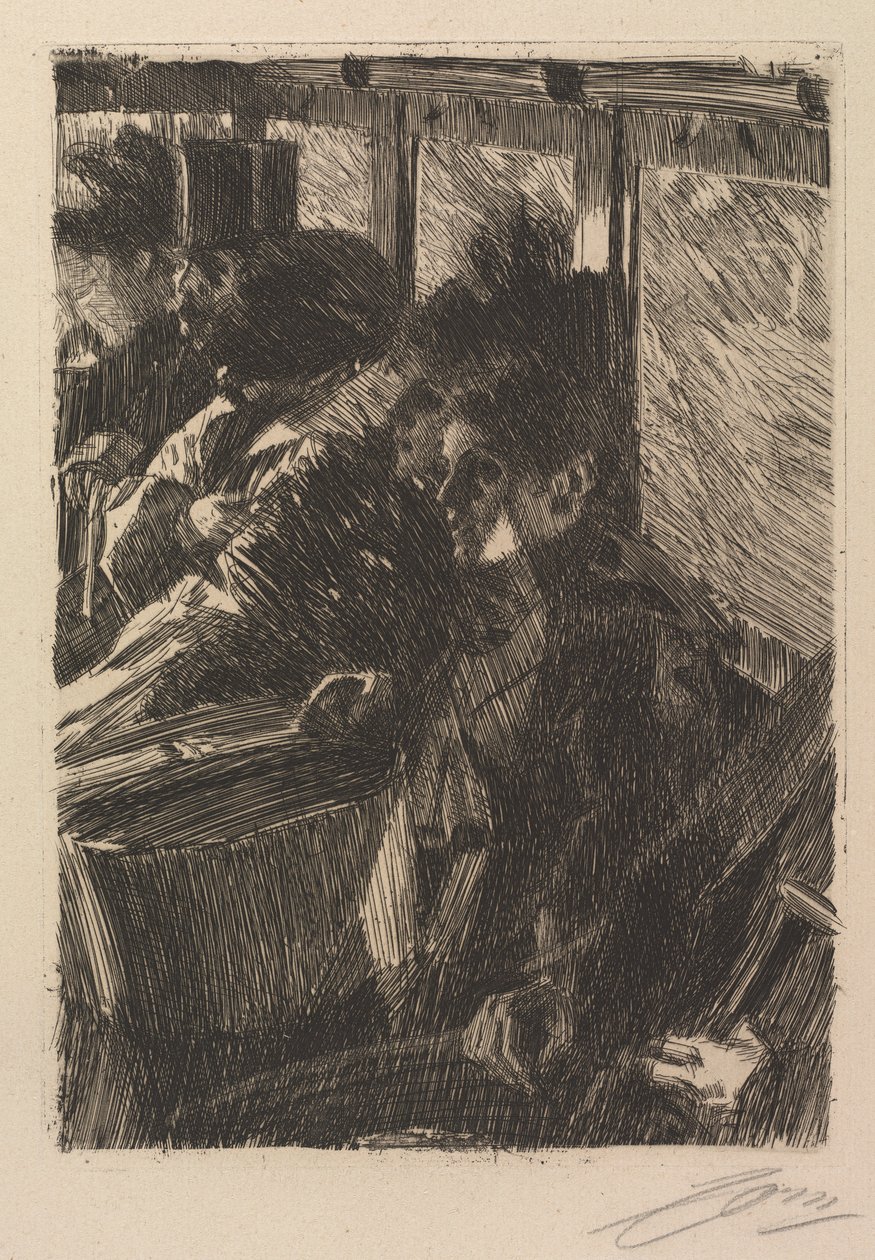 Omnibus, 1892. tekijältä Anders Leonard Zorn