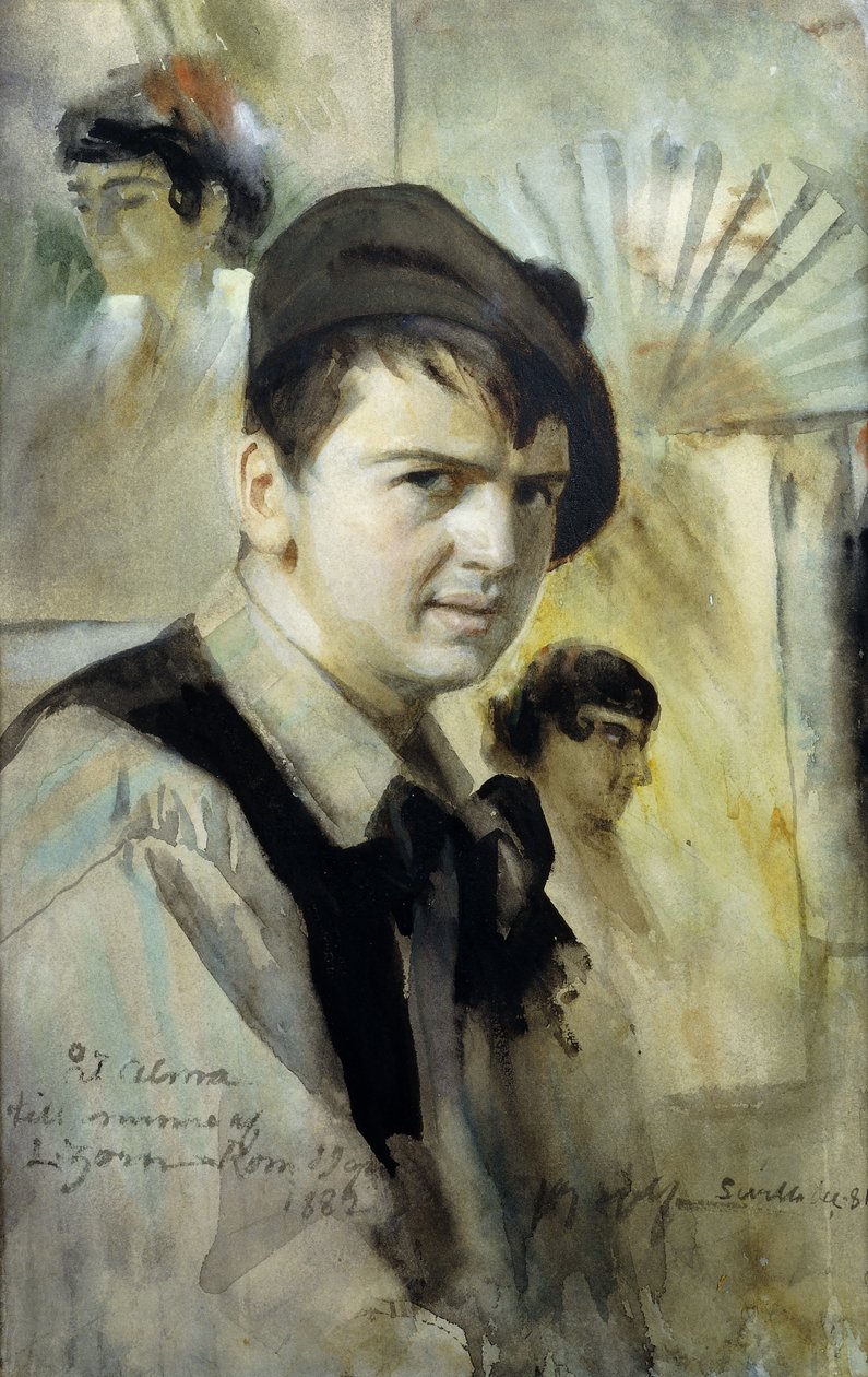 Taiteilijan muotokuva, 1881 tekijältä Anders Leonard Zorn