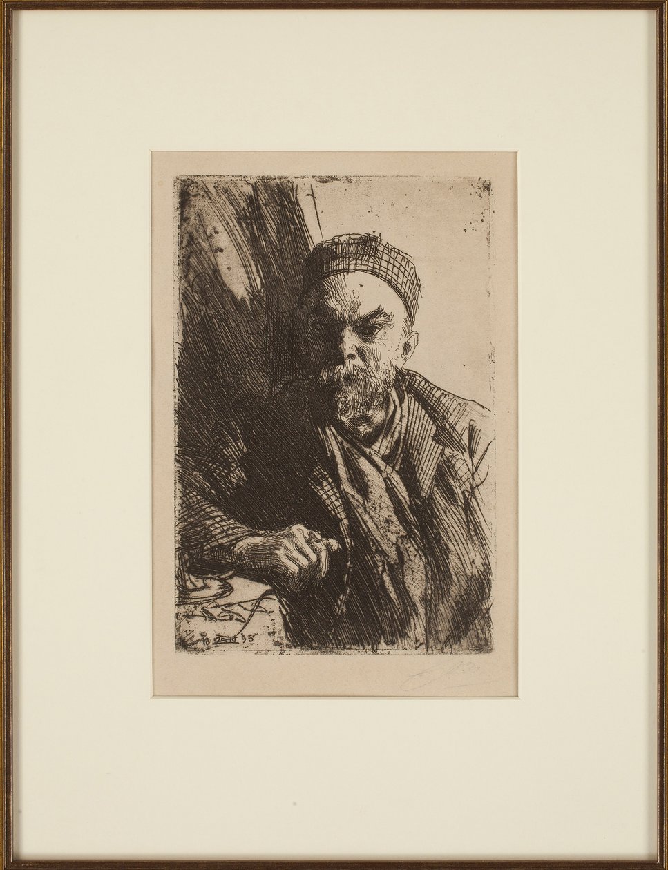Runoilija Paul Verlainen muotokuva 1844-1896, 1895 tekijältä Anders Leonard Zorn