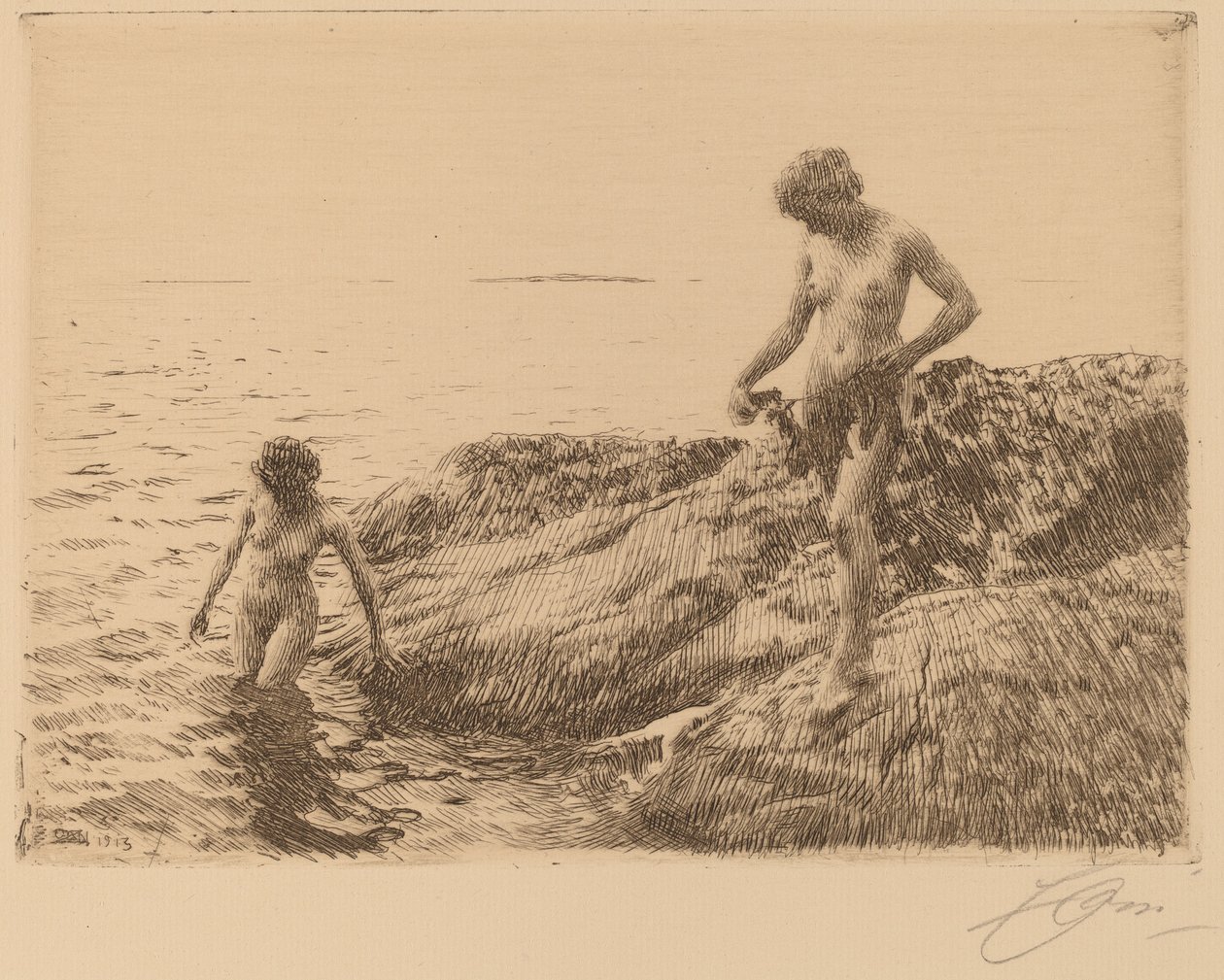 Seaward Skerries, 1913. tekijältä Anders Leonard Zorn