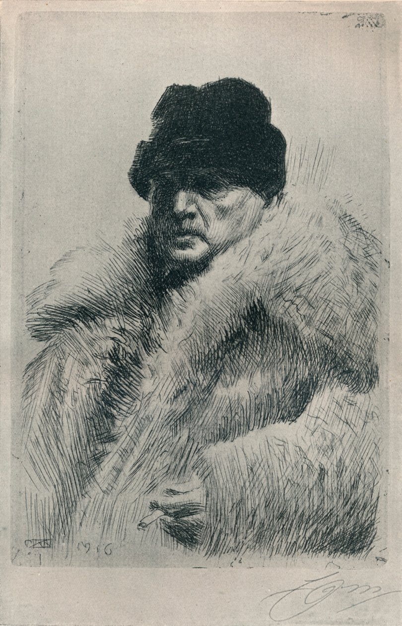 Omakuva, 1916 tekijältä Anders Leonard Zorn