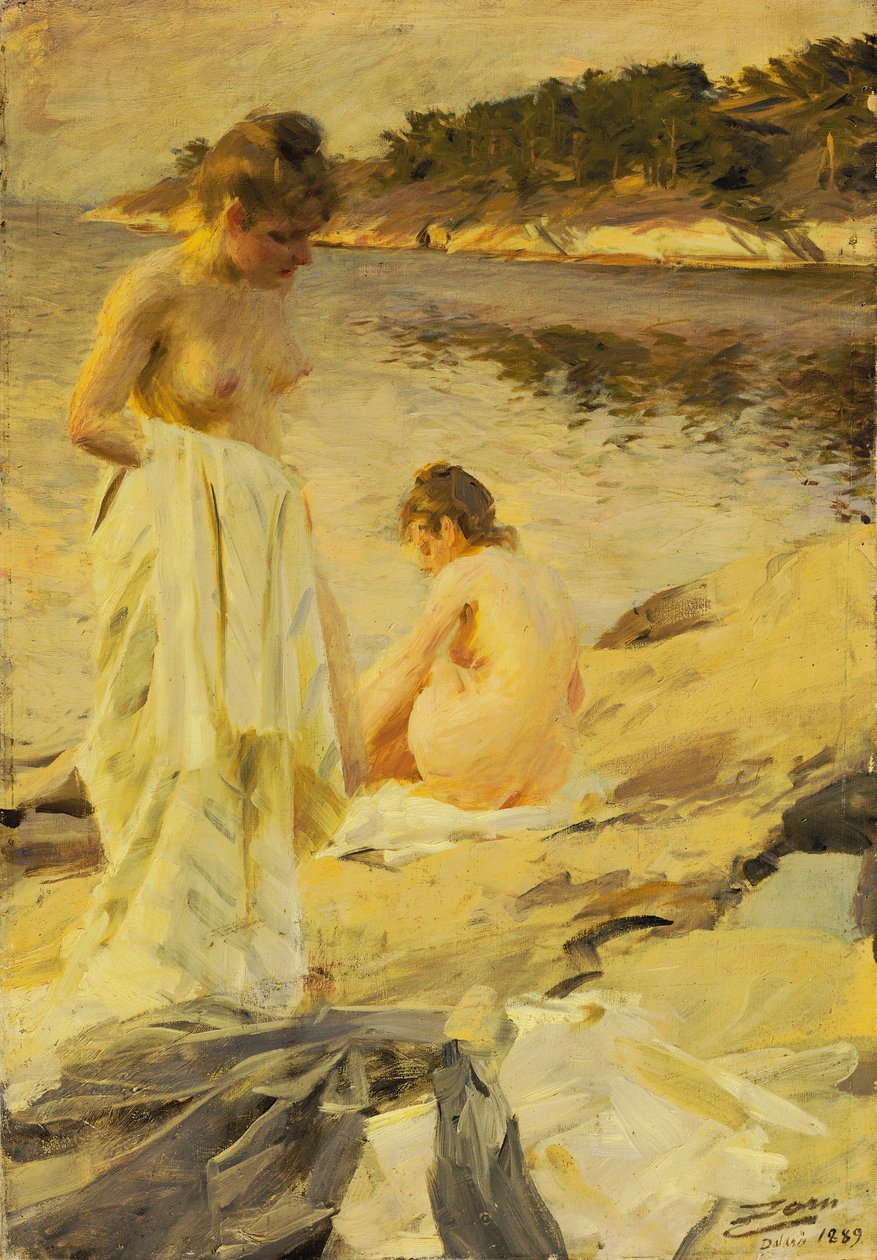 Uimarit, 1889 tekijältä Anders Leonard Zorn