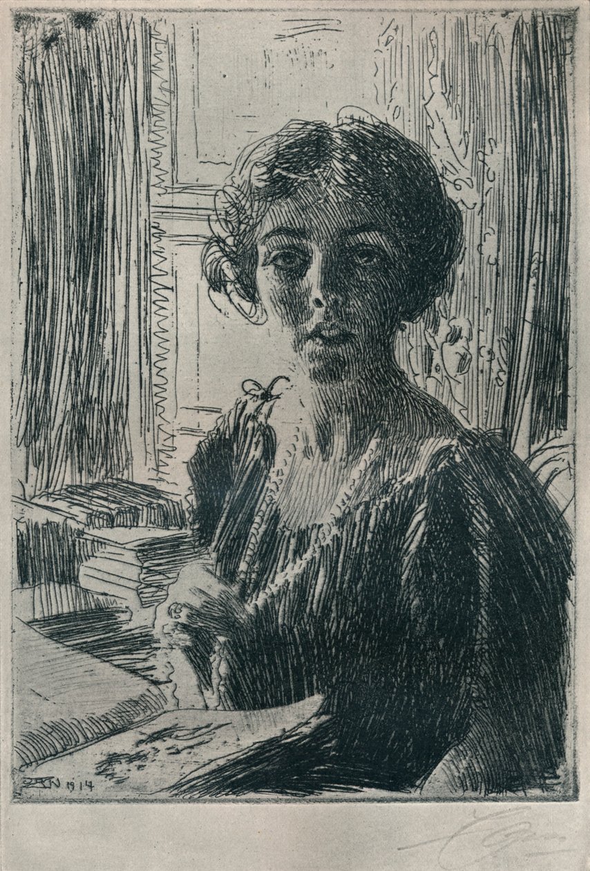 Ruotsin kruununprinsessa Margaret, 1914 tekijältä Anders Leonard Zorn