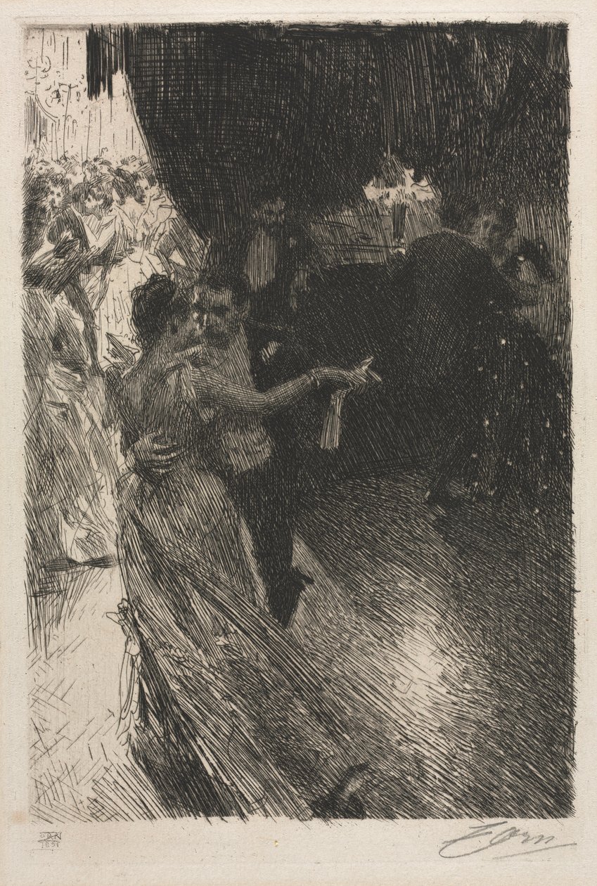 Valssi, 1891. tekijältä Anders Leonard Zorn