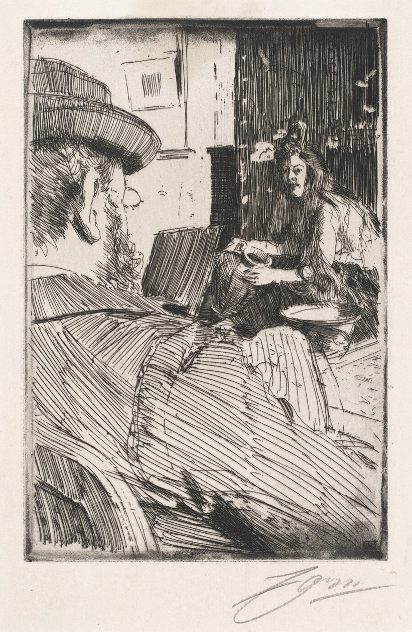 Albert Besnard ja hänen mallinsa tekijältä Anders Leonard Zorn