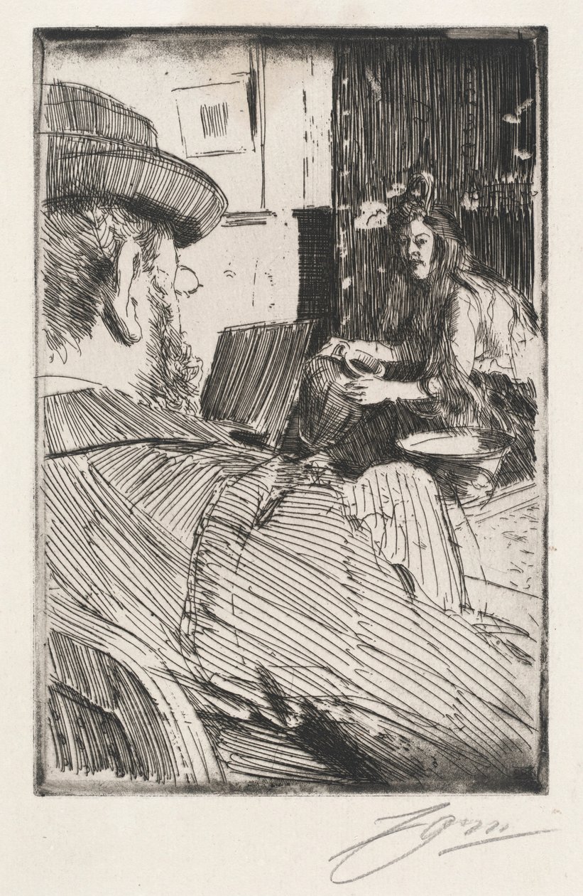 Albert Besnard ja hänen mallinsa tekijältä Anders Zorn