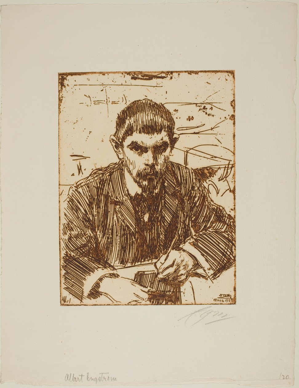 Albert Engström tekijältä Anders Zorn