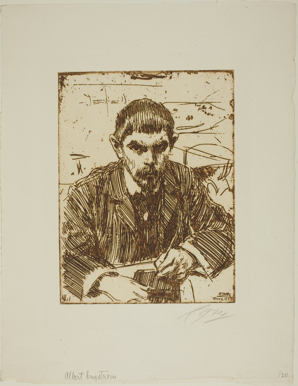 Albert Engström tekijältä Anders Leonard Zorn