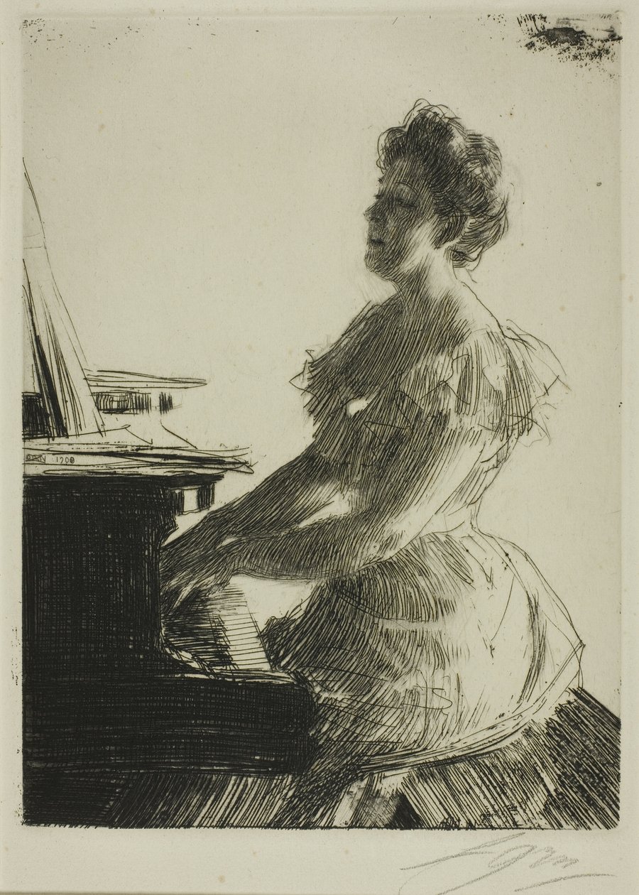 Pianon luona tekijältä Anders Leonard Zorn