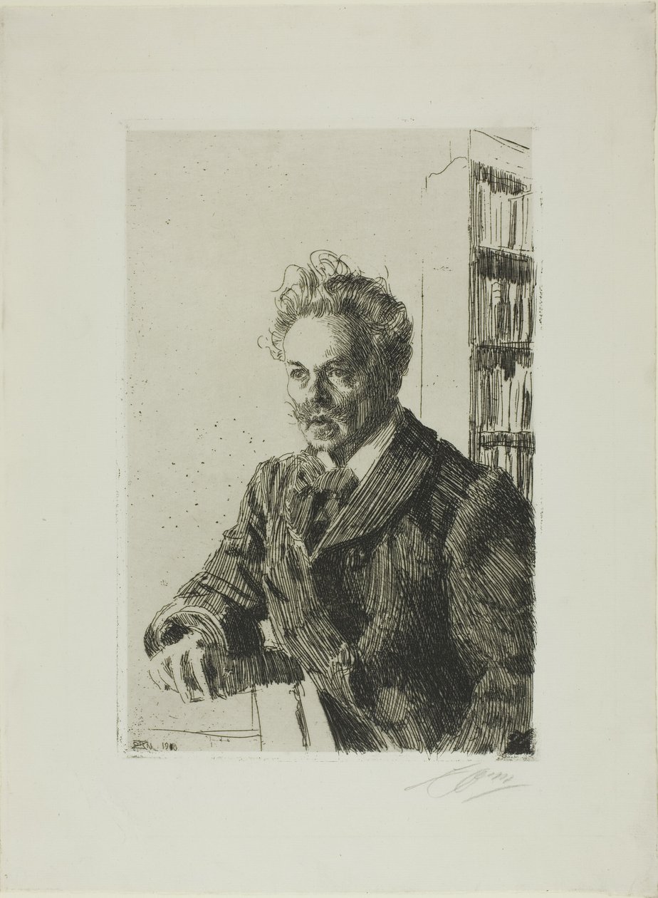 August Strindberg tekijältä Anders Leonard Zorn