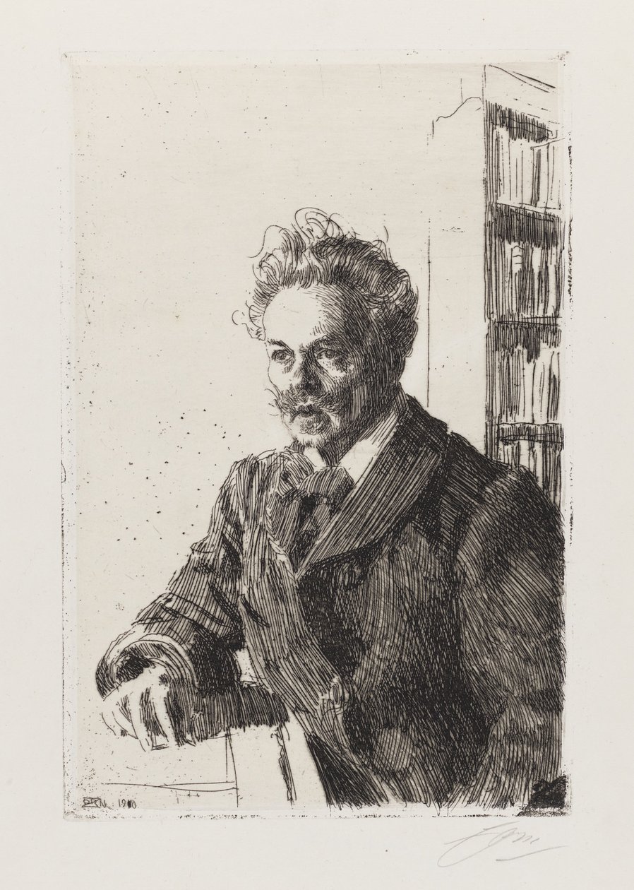 August Strindberg tekijältä Anders Zorn