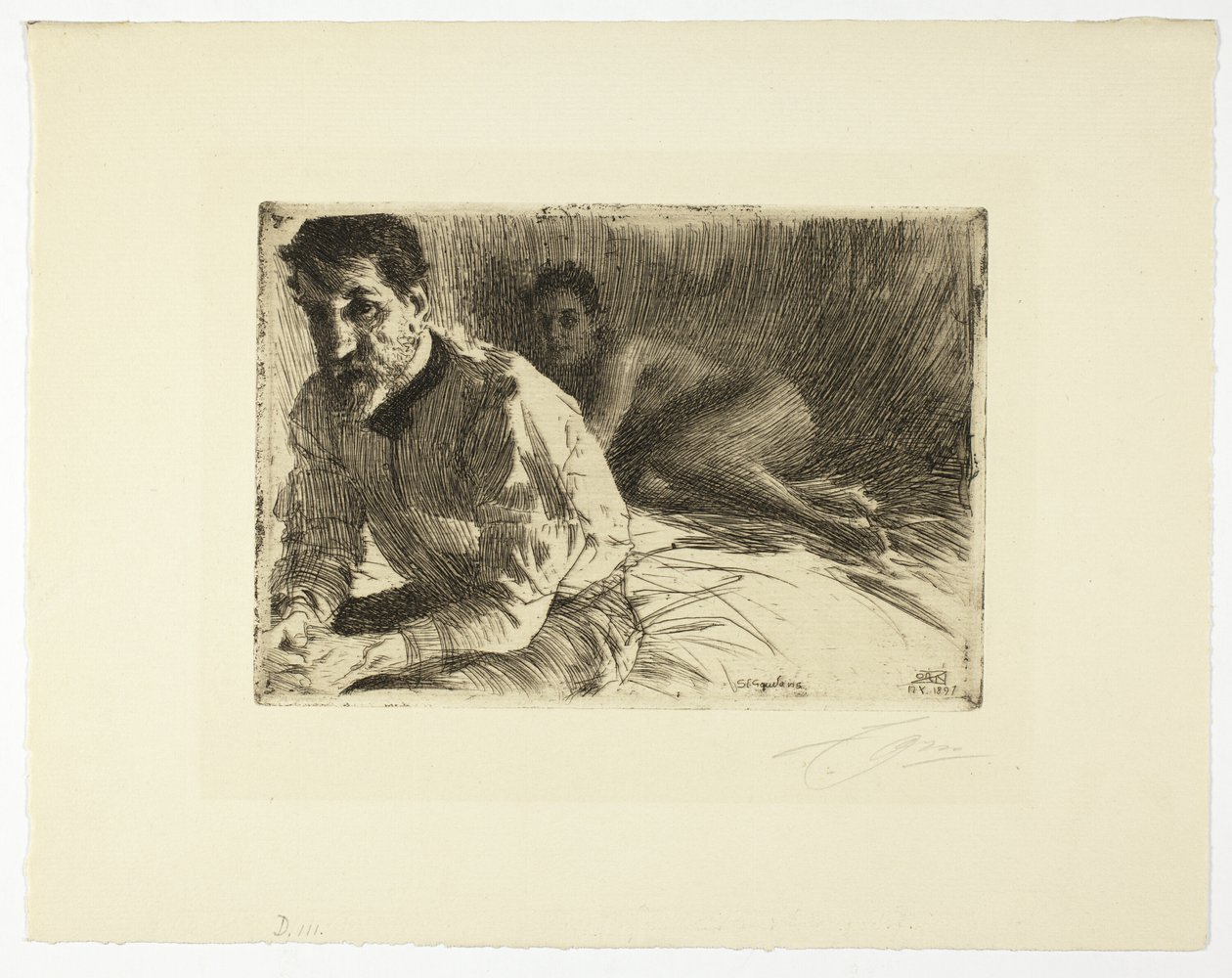 Augustus Saint Gaudens II (Saint Gaudens ja hänen mallinsa) tekijältä Anders Leonard Zorn
