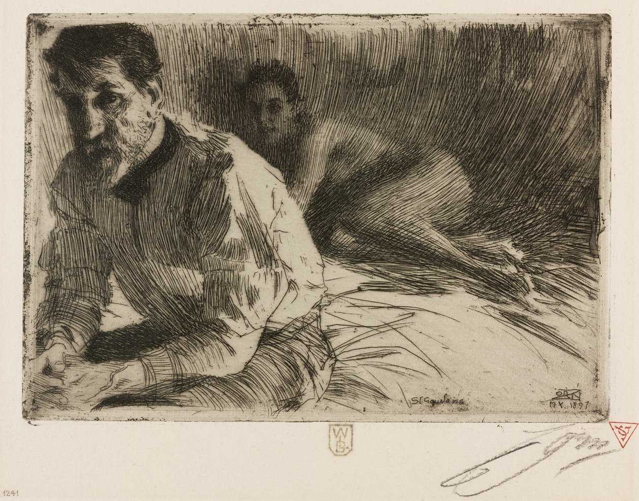 Augustus Saint Gaudens II (Saint Gaudens ja hänen mallinsa) tekijältä Anders Leonard Zorn