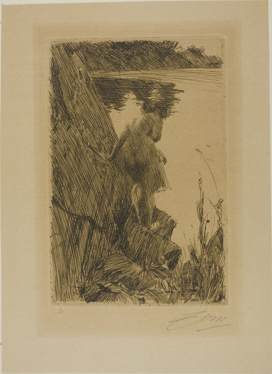 Kylpylä (ilta) III tekijältä Anders Leonard Zorn