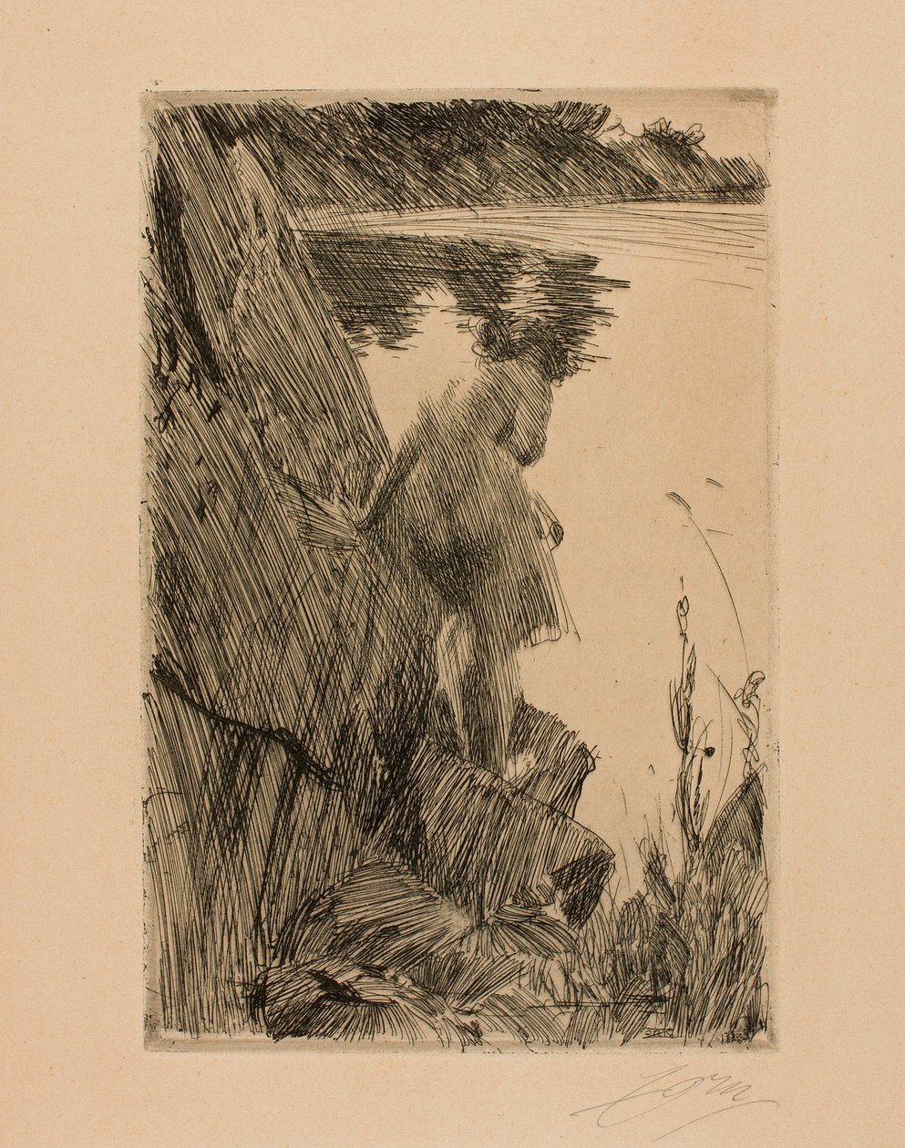 Kylpejä (ilta) III tekijältä Anders Leonard Zorn