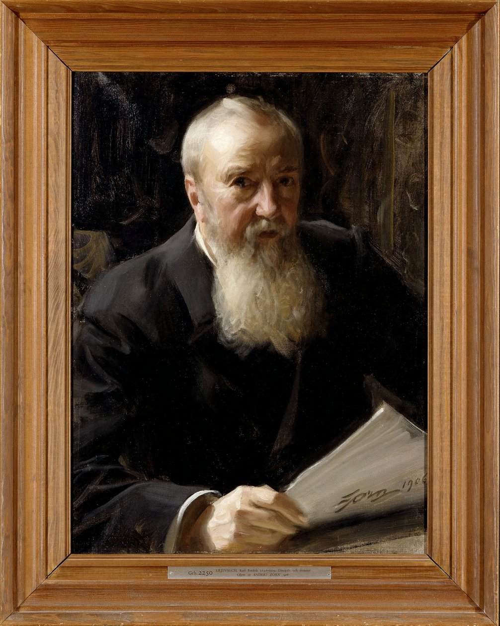 Carl Fredrik Liljevalch (1837-1909), teollisuusmies, ruukinjohtaja ja mesenaatti, 1906 tekijältä Anders Zorn