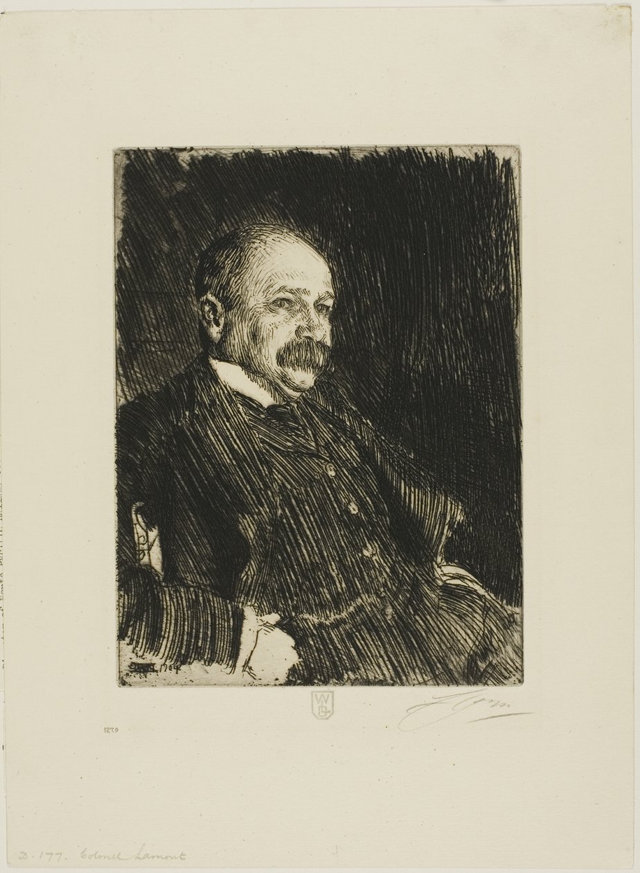 Eversti Lamont III (rintakuva) tekijältä Anders Leonard Zorn