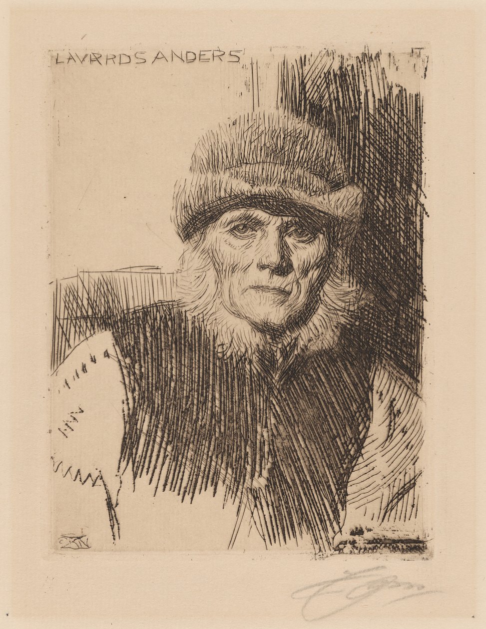Taalainmaalainen talonpoika (Lavards Anders) tekijältä Anders Zorn
