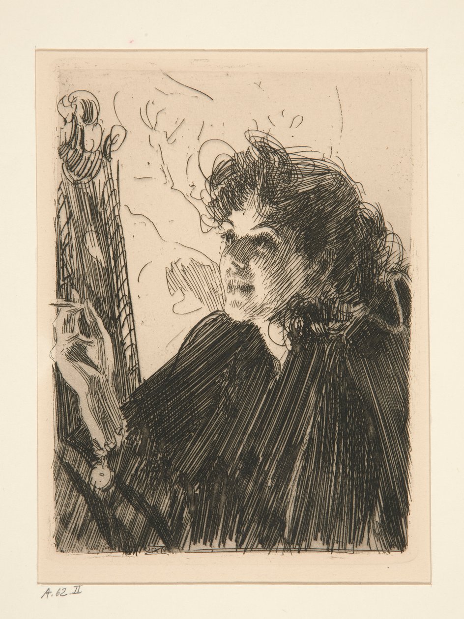 Tyttö tupakan kanssa II tekijältä Anders Leonard Zorn