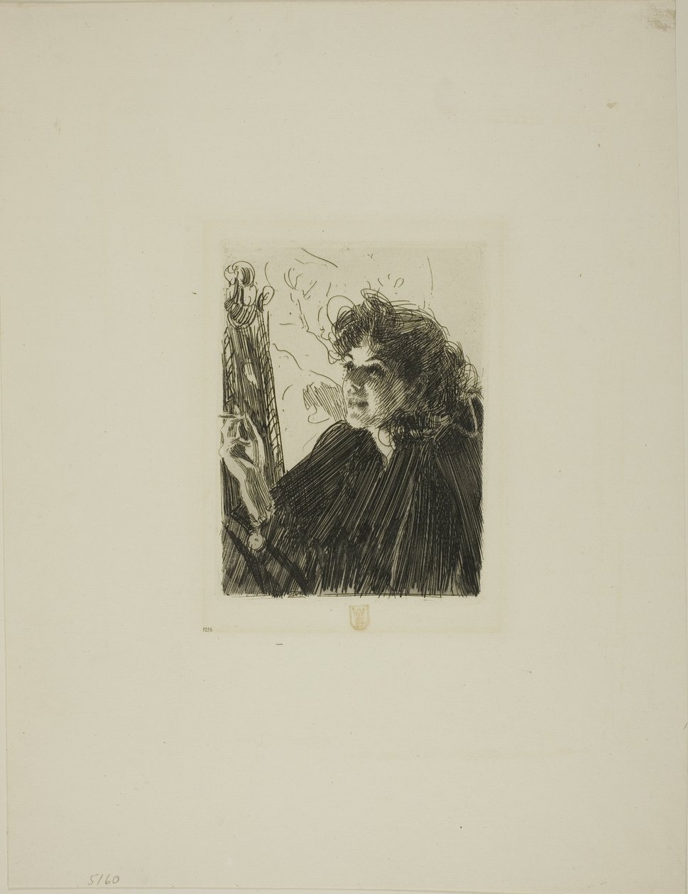 Tyttö tupakan kanssa II tekijältä Anders Leonard Zorn