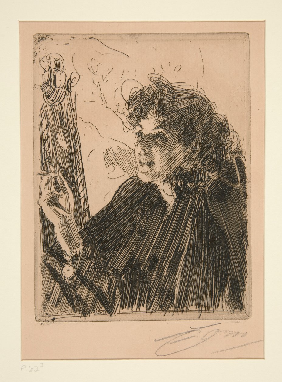 Tyttö tupakan kanssa II tekijältä Anders Leonard Zorn