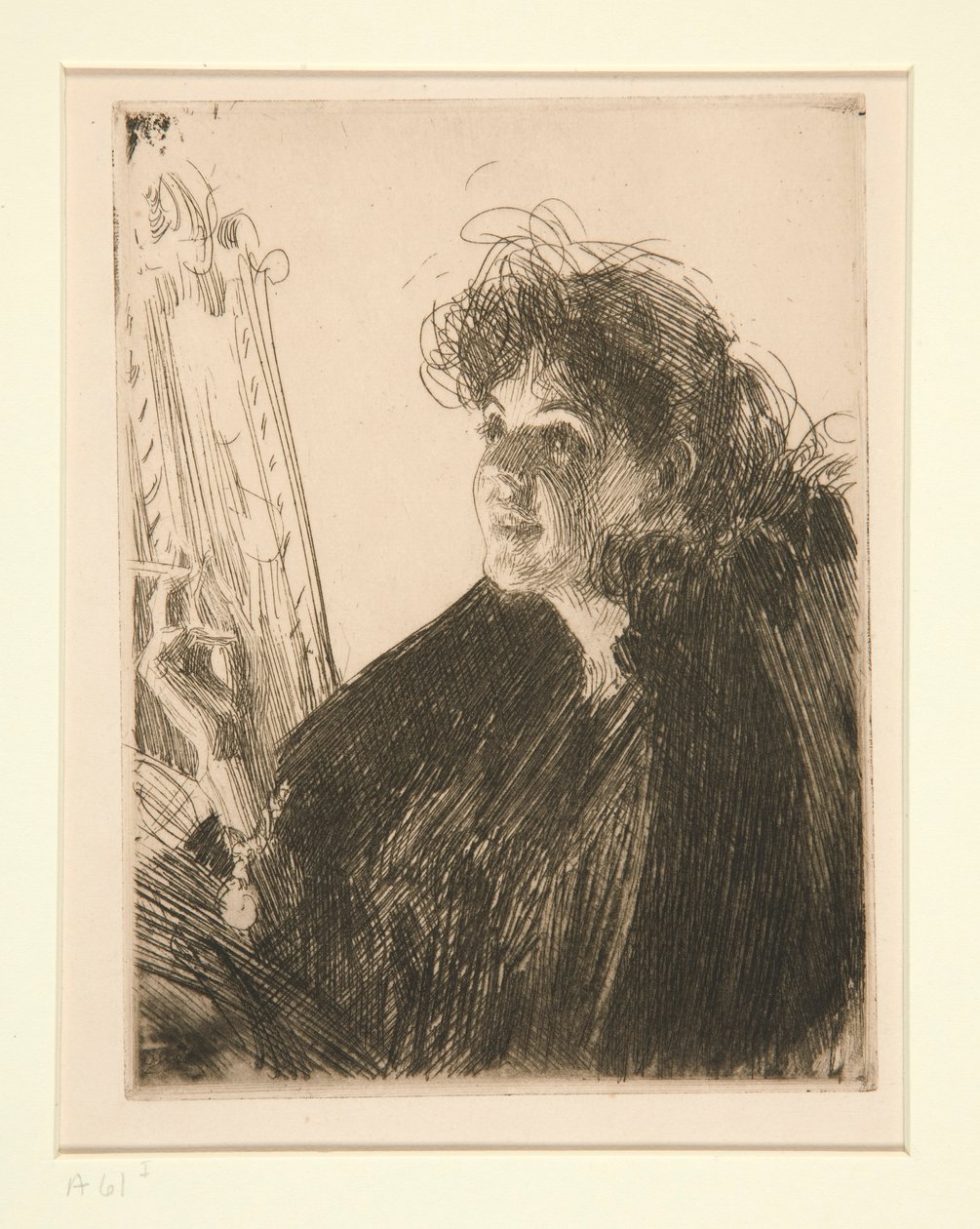 Tyttö tupakan kanssa I tekijältä Anders Leonard Zorn