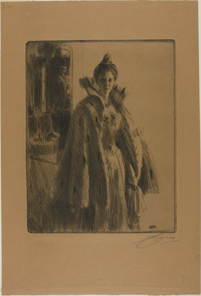 H. R. H. Ruotsin prinsessa Ingeborg II tekijältä Anders Leonard Zorn