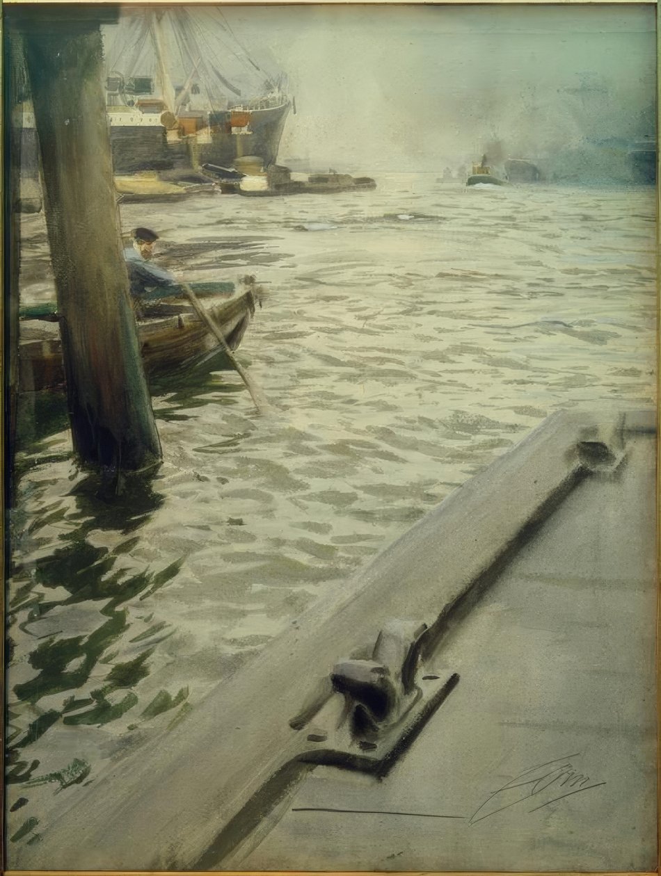 Hampurin satamassa tekijältä Anders Leonard Zorn