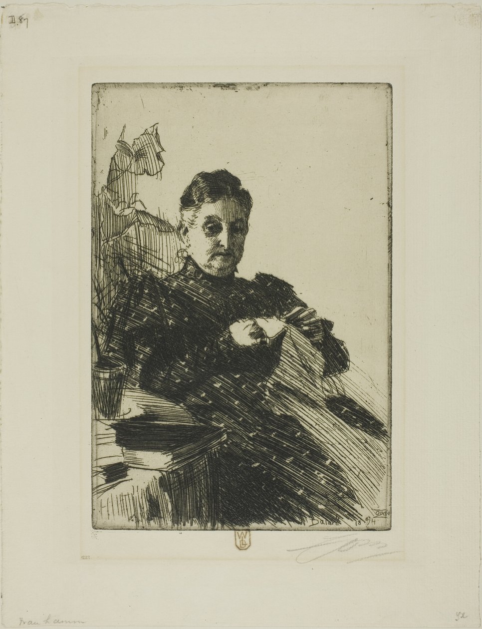 Rouva Lamm II tekijältä Anders Leonard Zorn