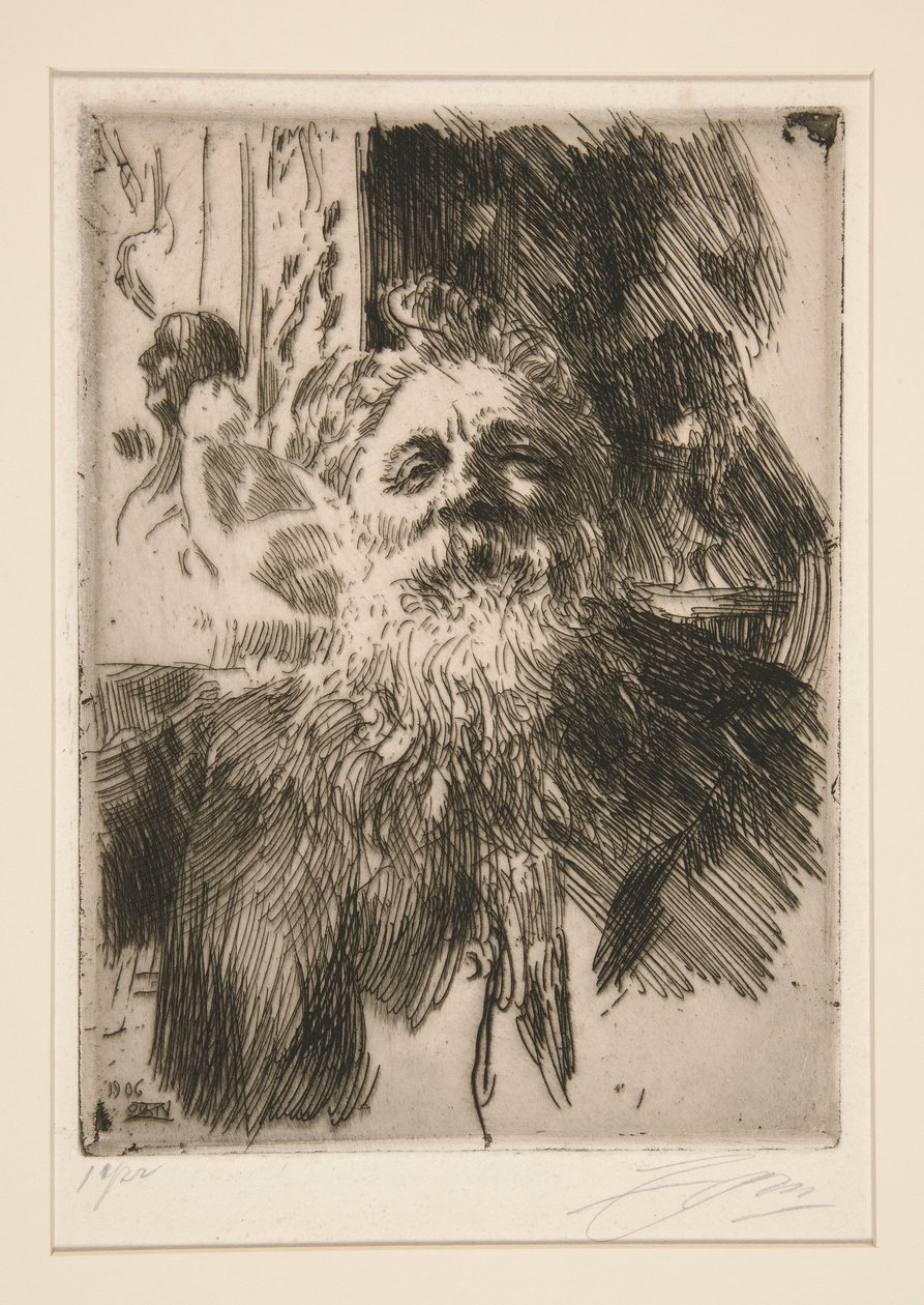 A. Rodinin muotokuva tekijältä Anders Leonard Zorn