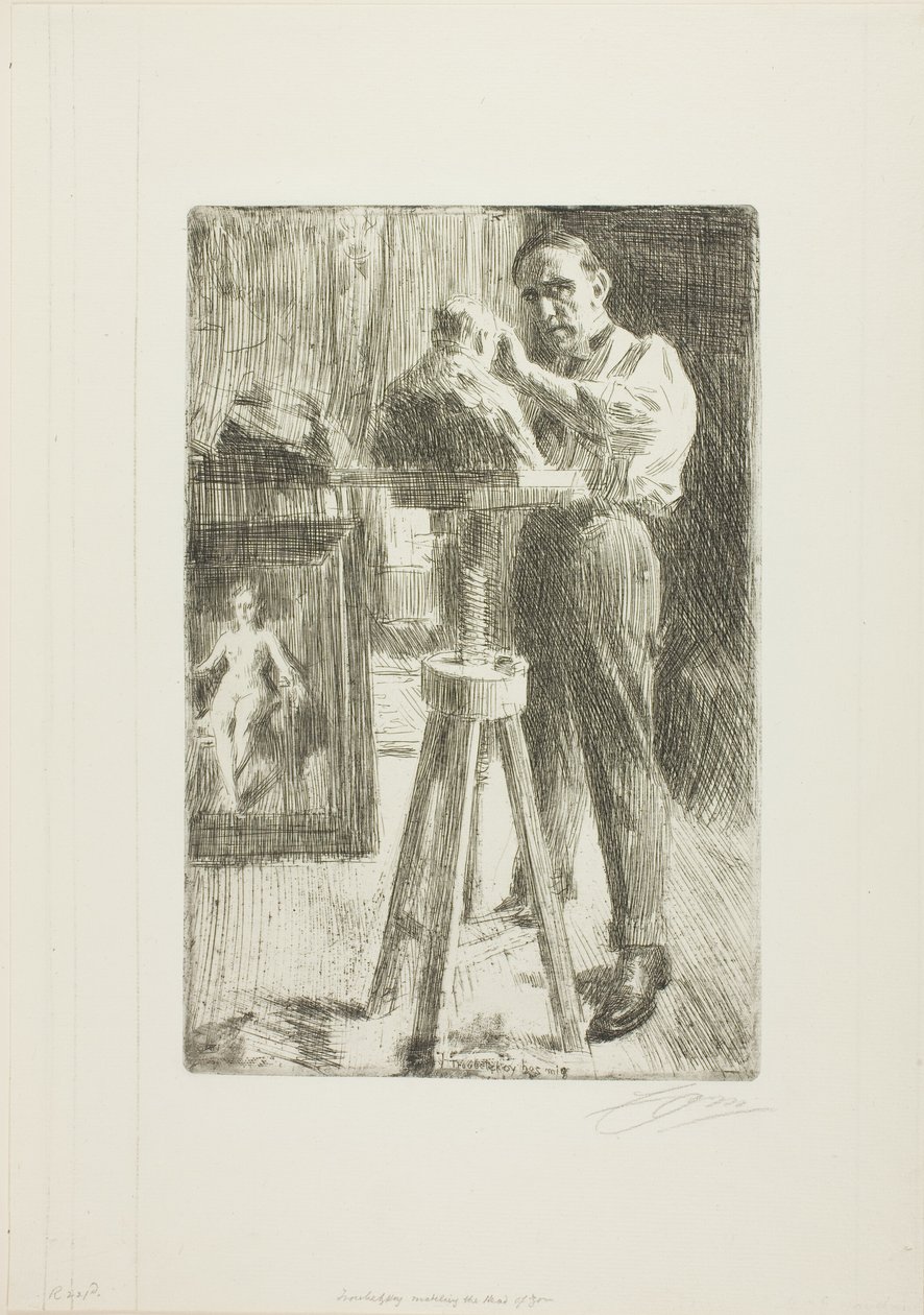 Prinssi Paul Troubetzkoy I (koko pituus) tekijältä Anders Leonard Zorn
